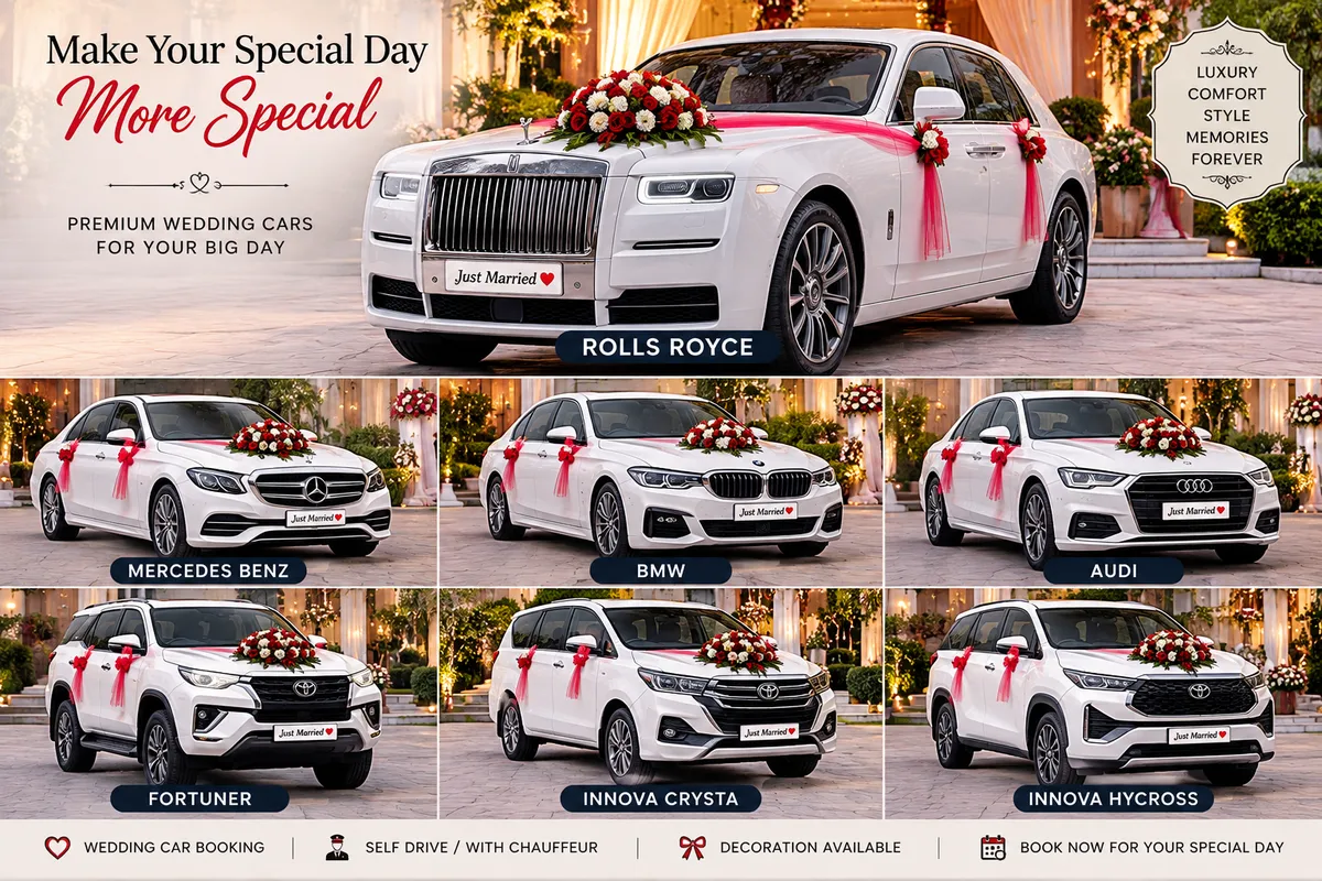 Wedding cars in Ludhiana — Rolls Royce, Mercedes, BMW, Audi